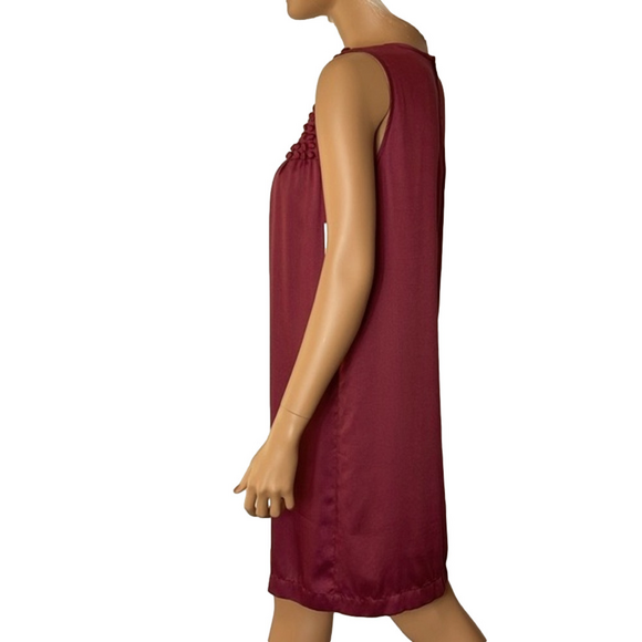 SIGRID OLSEN Signature Beaded Sequin Rosewood Viscose Sleeveless Dress Medium - Picture 6 of 15